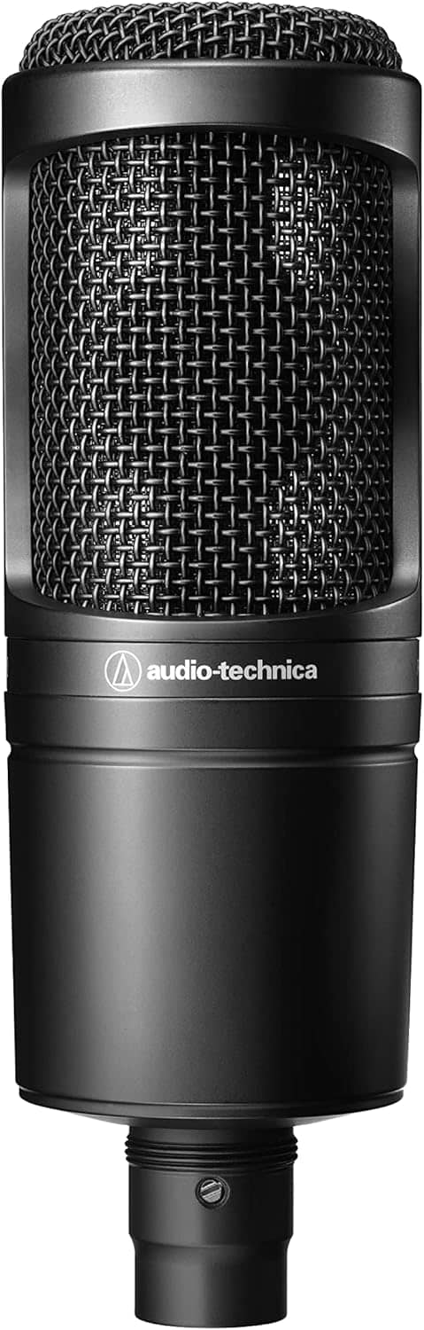 Audio-Technica - AT2020 Cardioid Condenser Studio XLR Microphone, Black