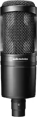 Front. Audio-Technica - Audio-Technica AT2020 Cardioid Condenser Studio XLR Microphone, Black.