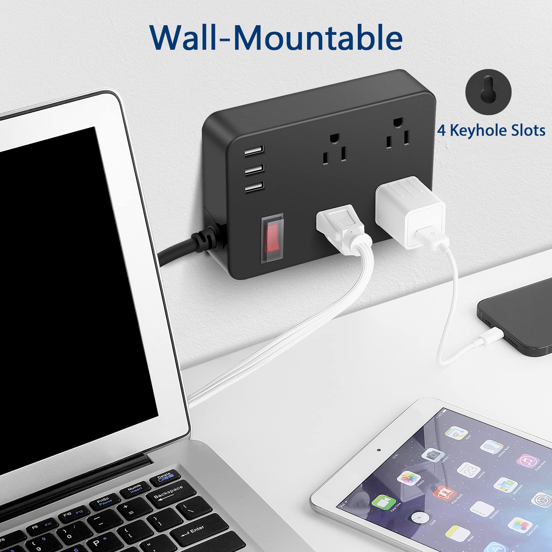 Wall-Mountable  
4 Keyhole Slots