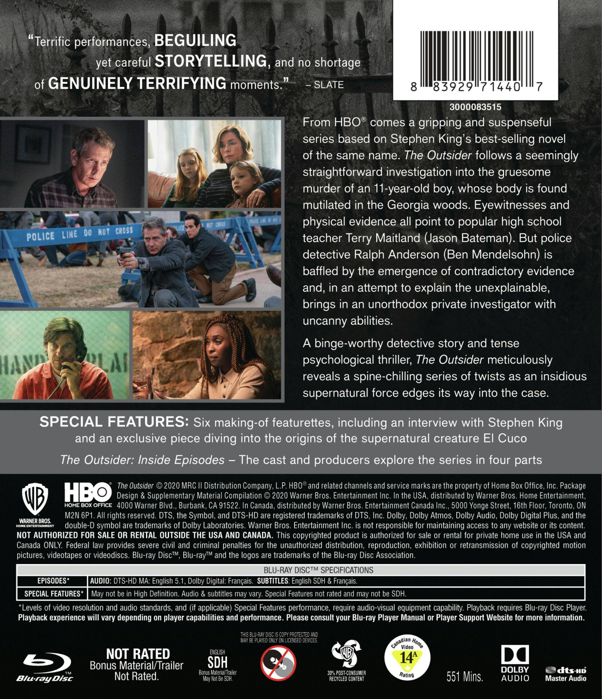 Back. The Outsider: The First Season [Blu-ray].