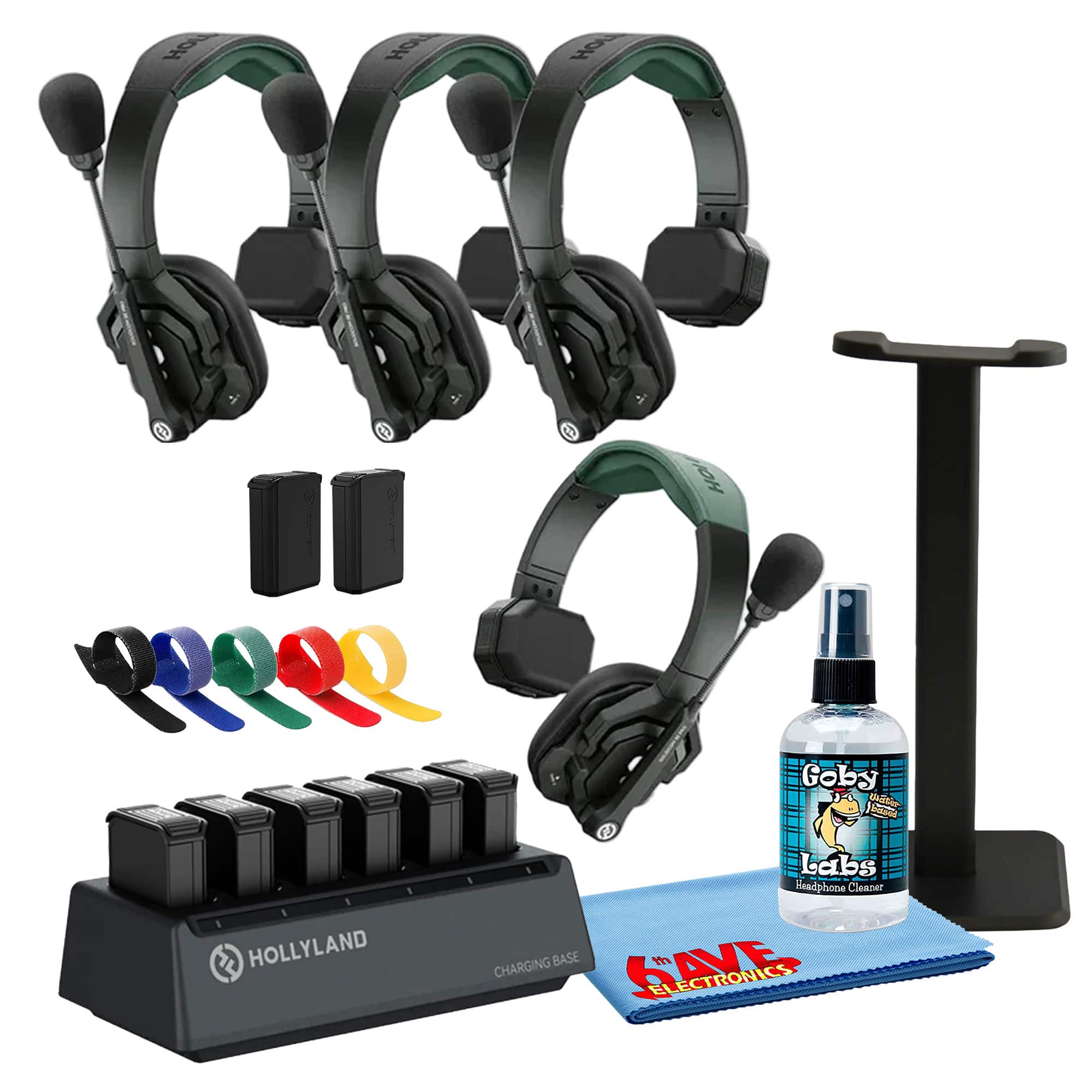 Bundle - HollyView - Hollyland Solidcom SE PRO 4-User Wireless Intercom Headset