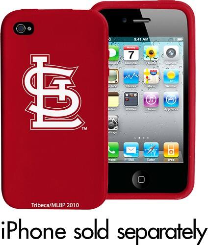 Front Standard. Tribeca - St. Louis Cardinals Case for Apple® iPhone® 4 - Red.