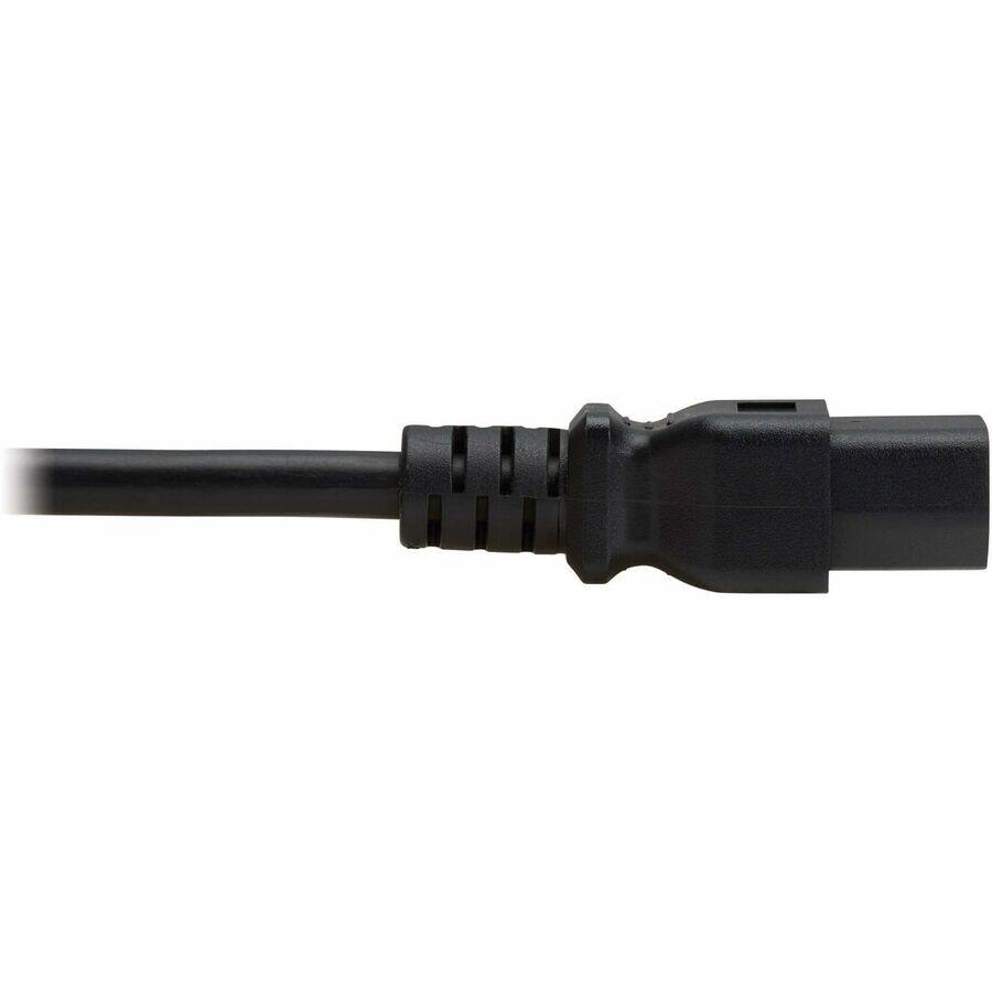 Alt View 5. Tripp Lite - Eaton Tripp Lite Series Power Cord, C14 to C21 - Heavy-Duty, 15A, 250V, 14 AWG, 3 ft. (0.9 m), Black - For Computer - Black.