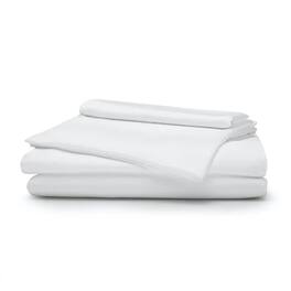 Sleepgram - Viscose from Bamboo Twin Bed Sheet Set with 2 Pillowcases - White