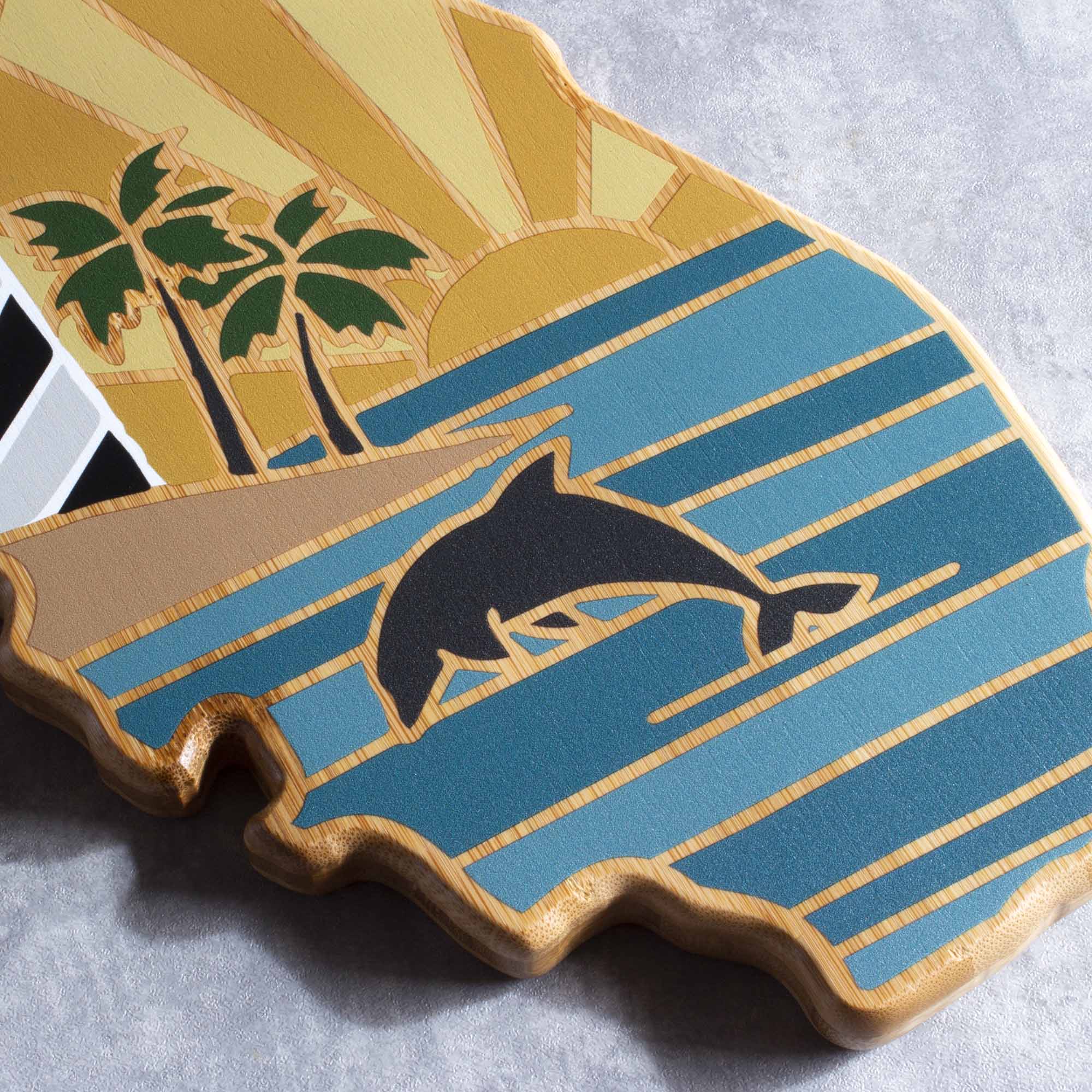 Alt View 3. Totally Bamboo - Florida Cutting Board with Artwork by Summer Stokes.