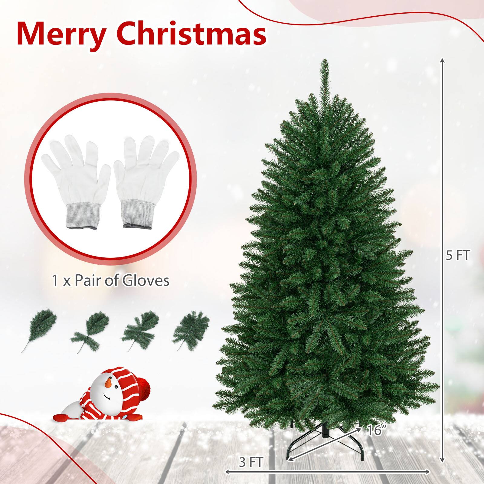 Merry Christmas

5 FT

1 x Pair of Gloves

16"

3 FT