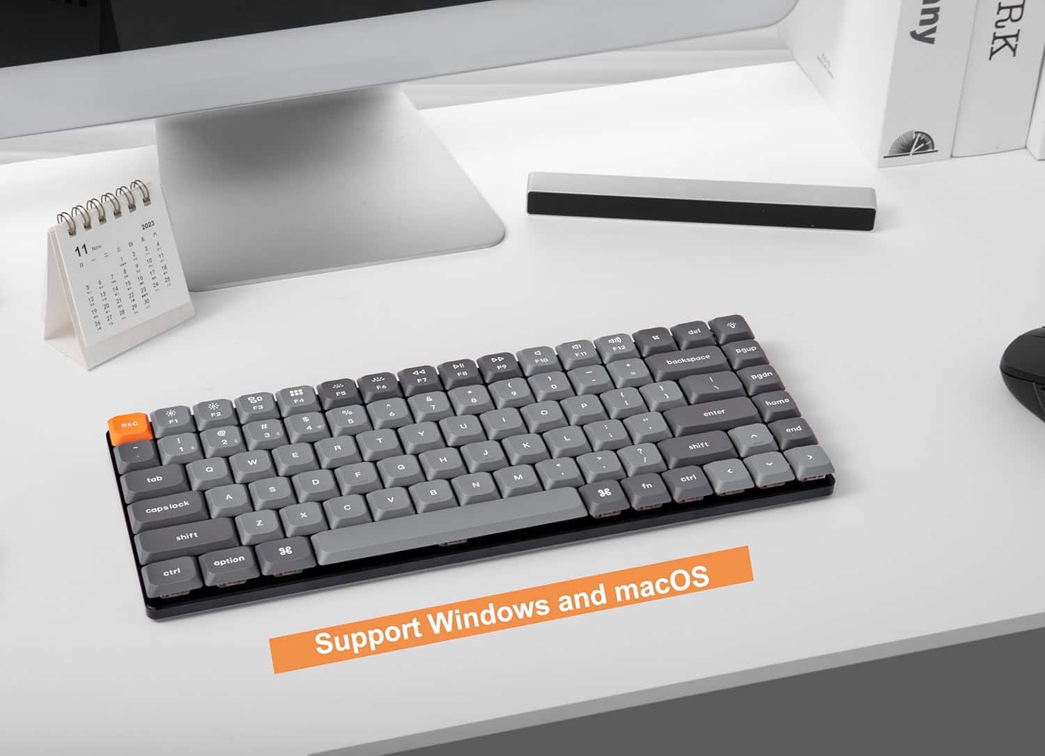 The text on the image reads: "Support Windows and macOS".