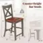 The text on the image reads: "17.5" Counter Height Bar Stools 17" 290 LBS 19.5" 39" 20" 19" 10.5" 5" 24" AT 24" 35"-39"."