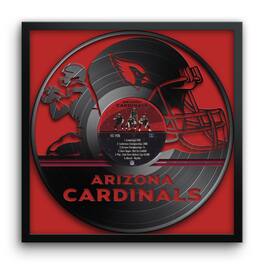 Sporticulture - Arizona Cardinals Framed 13" x 13" Vinyl Record Art Print - Red