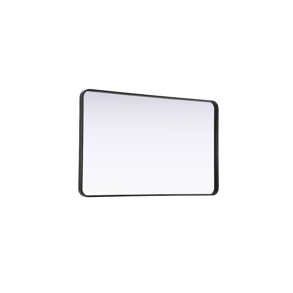 Alt View 1. Elegant Decor - Contour Metal Rectangle Mirror 30x48 in Black - Black.