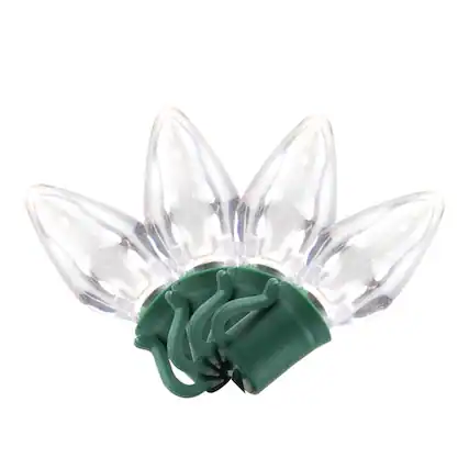 Front. Celebrations - Celebrations Incandescent C7 Clear 4 ct Replacement Christmas Light Bulbs 0.08 ft..