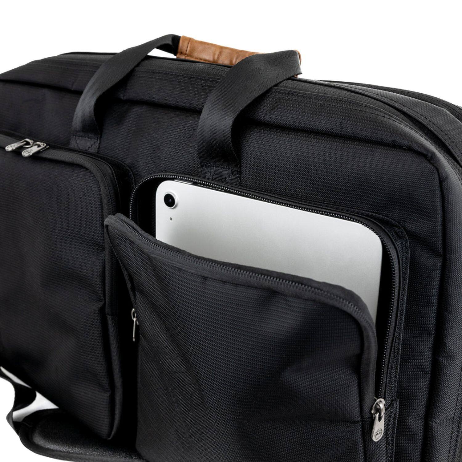 Alt View 1. PKG - Trenton II Overnighter Tote Backpack - Black.