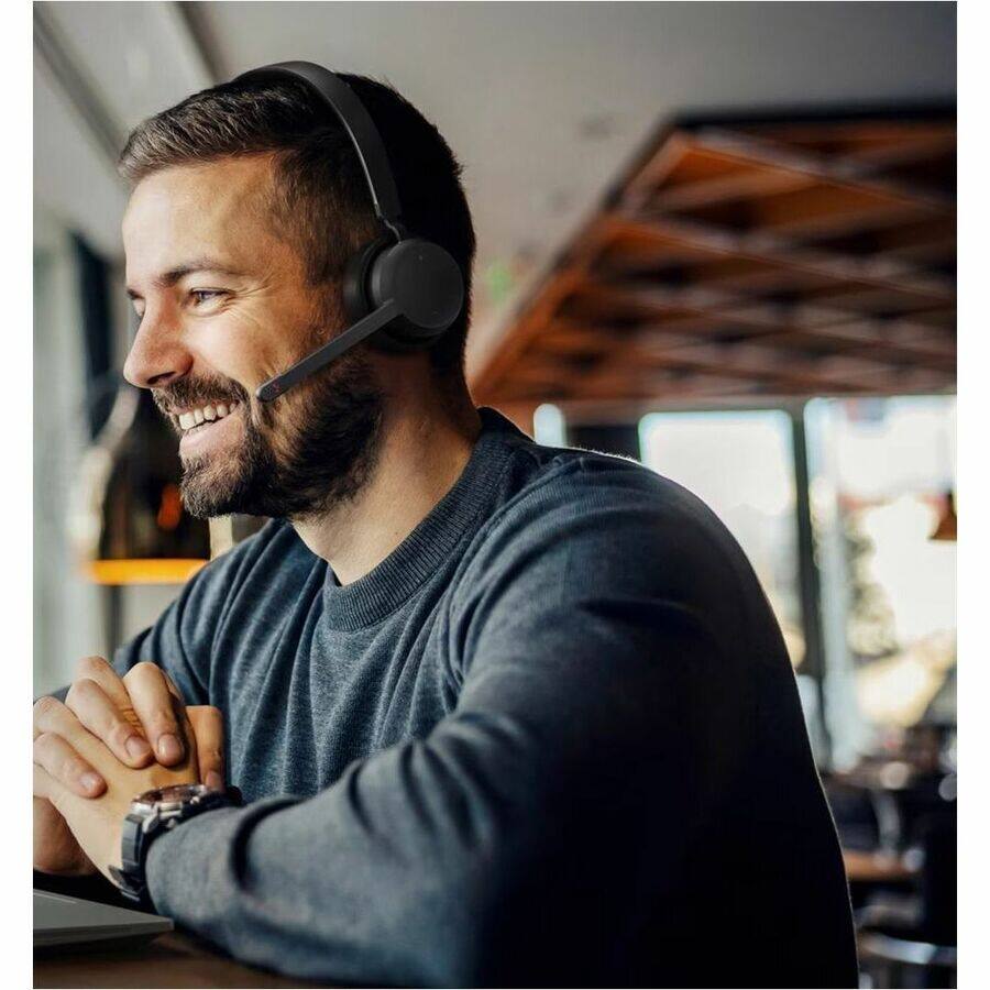 Alt View 1. Lenovo - Lenovo Wireless Closed-Back On-Ear Stereo Headset - Black.