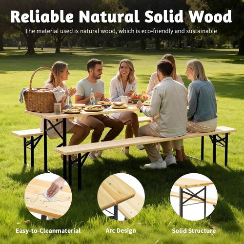 Reliable Natural Solid Wood  
The material used is natural wood, which is eco-friendly and sustainable  

Easy-to-Clean Material  
Arc Design  
Solid Structure
