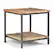 Front. Simpli Home - Skyler SOLID MANGO WOOD and Metal 22 inch Wide Square Industrial End Table in Natural - Natural.