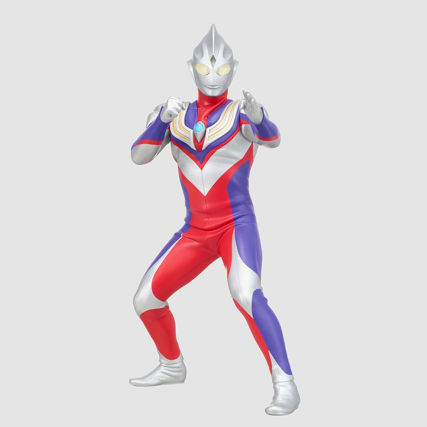 Alt View 2. PopMarket - BanPresto - Ultraman Tiga - Hero's Brave Statue Figure - Ultraman Tiga (Kagayakeru Monotachi E)   - COLLECTIBLES - Multicolor.