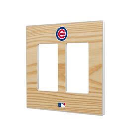 Keyscaper - Chicago Cubs Baseball Bat Design Double Rocker Light Switch Plate - Multicolor