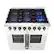 Alt View 2. Forno Appliances - 36 in. Wide 6 Burner Galiano 5.36 Cu. Ft. Freestanding Dual Fuel True Convection Range - White.