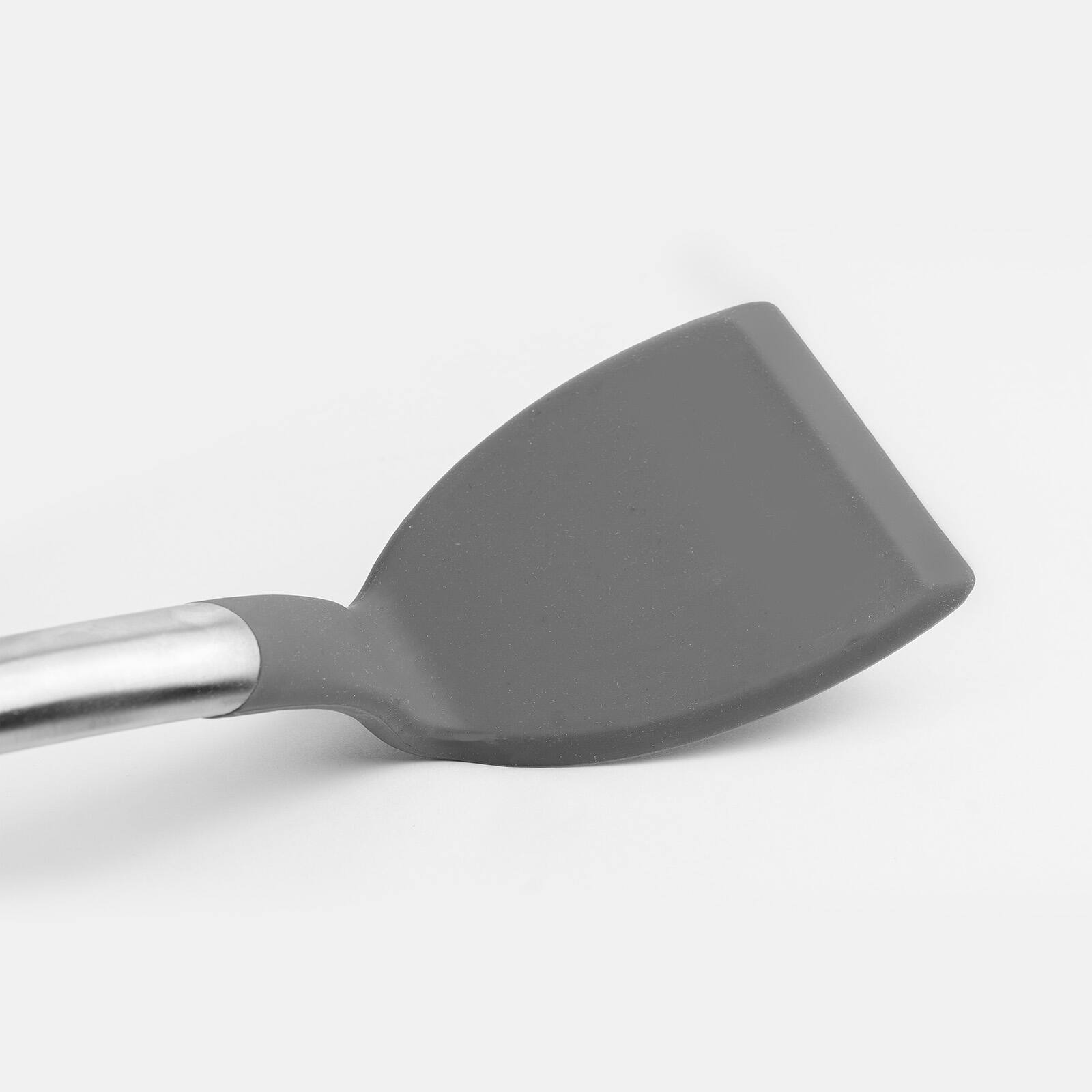 Alt View 3. Cuisipro - Silicone & Stainless Steel Turner - Gray.