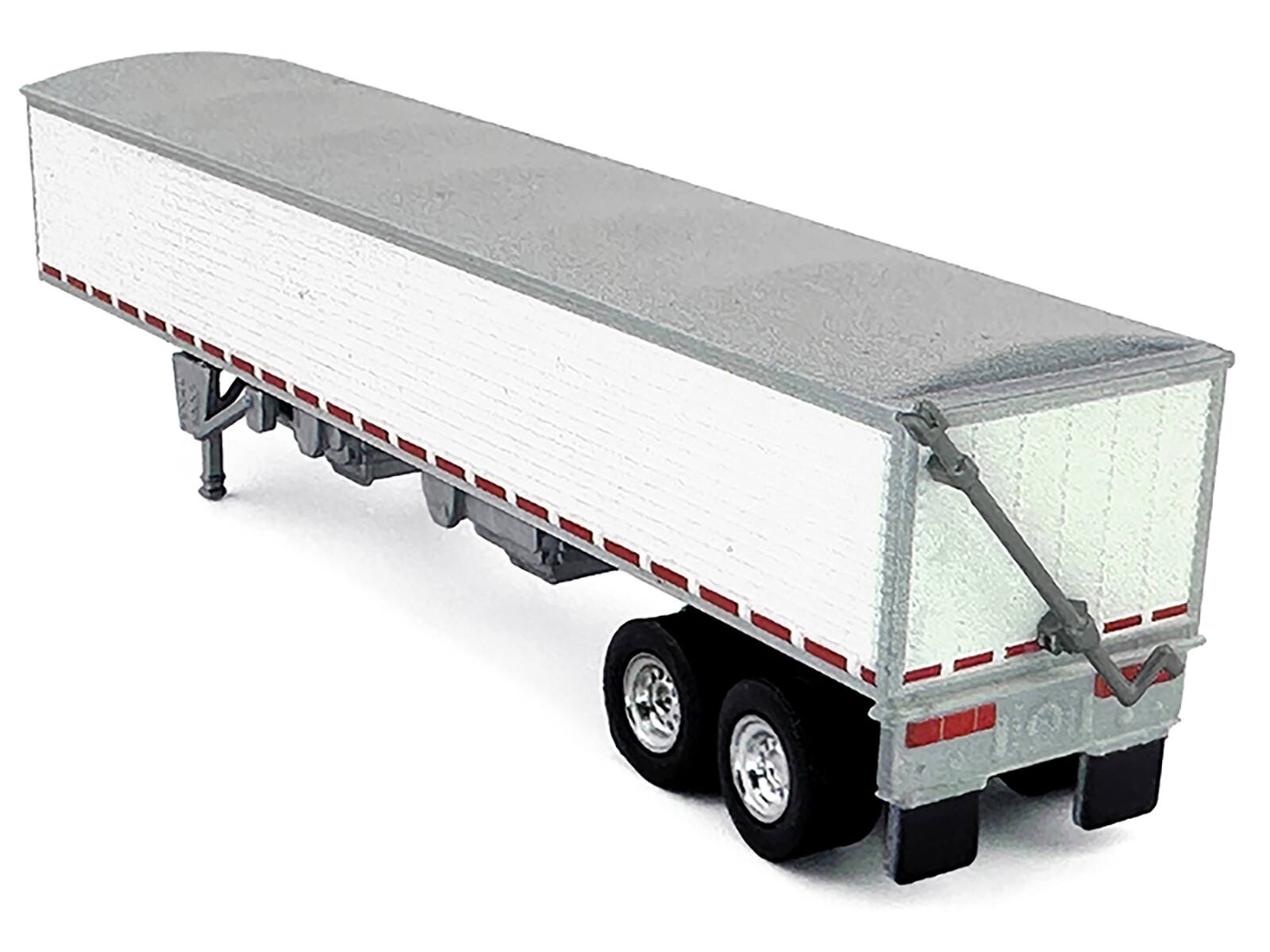 Alt View 3. HO Logistics Replicas - Covered Grain Trailer White with Silver Tarp 1/87 (HO) Scale Plastic Model Car by HO Logistics.