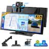 ESSGOO - 11.3" Wireless CarPlay & Android Auto Touchscreen Display with 4K Front Camera, 1080P Rear Camera