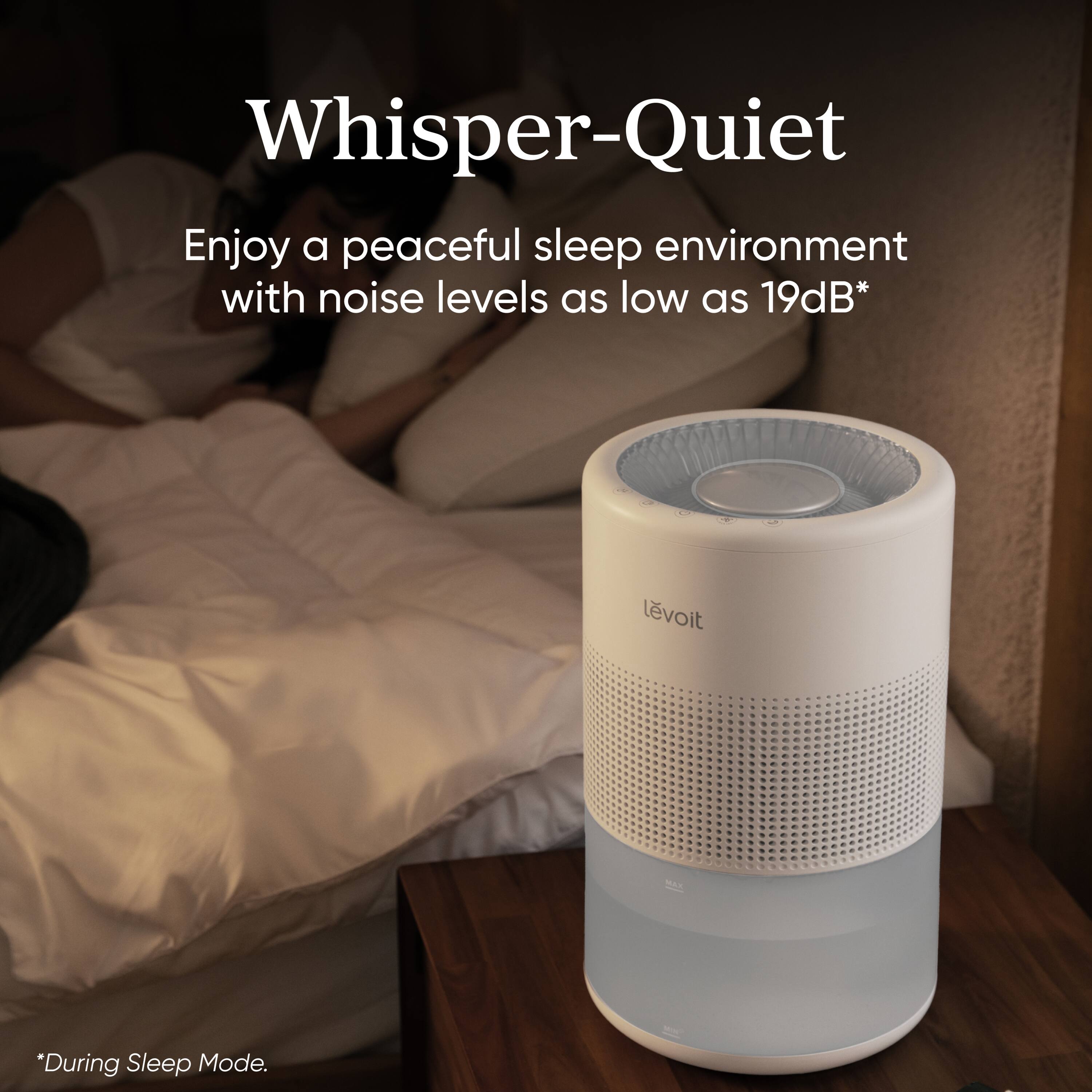 Whisper-Quiet

Enjoy a peaceful sleep environment with noise levels as low as 19dB*

*During Sleep Mode.