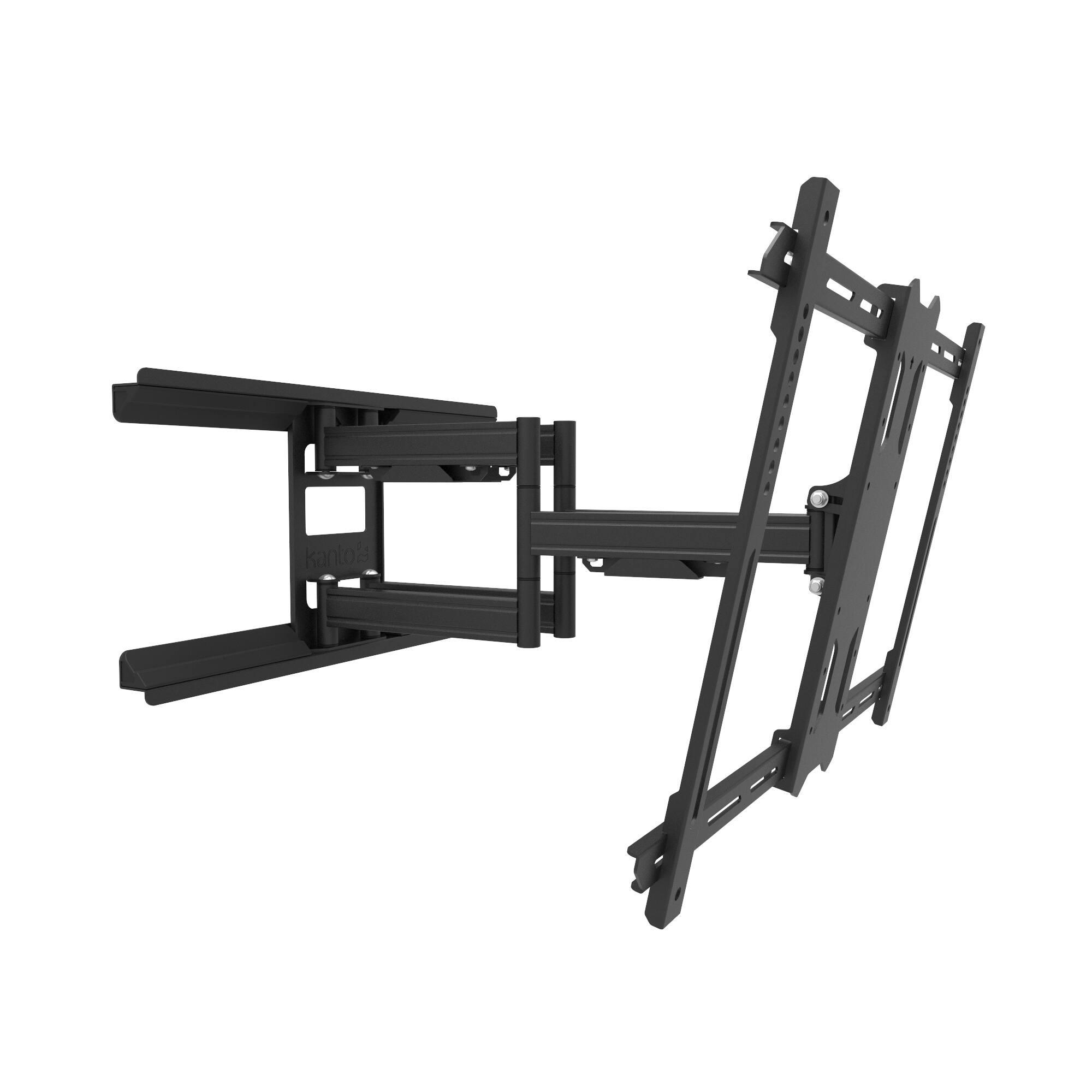 Alt View 2. Kanto - Kanto PDX650SG Stainless Steel Full-Motion Dual Stud Outdoor TV Mount for 37" - 75" TVs - Black.