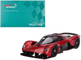 Aston Martin Valkyrie Hyper and Carbon 1/18 Model Car by Top Speed - Red Metallic
