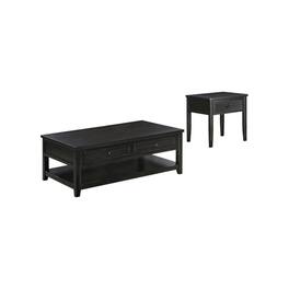Coaster Co. of America - Concord 2-piece Coffee and End Table Set Distressed Java - Black