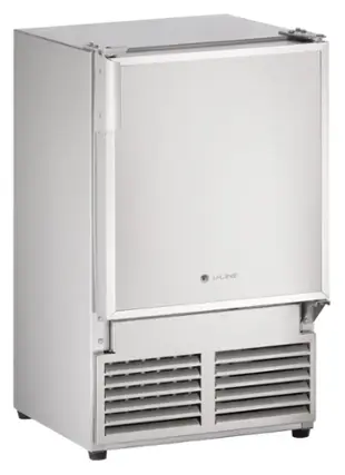 Angle. U-Line - 14" 23-Lb. Freestanding Ice Maker - Stainless Steel.