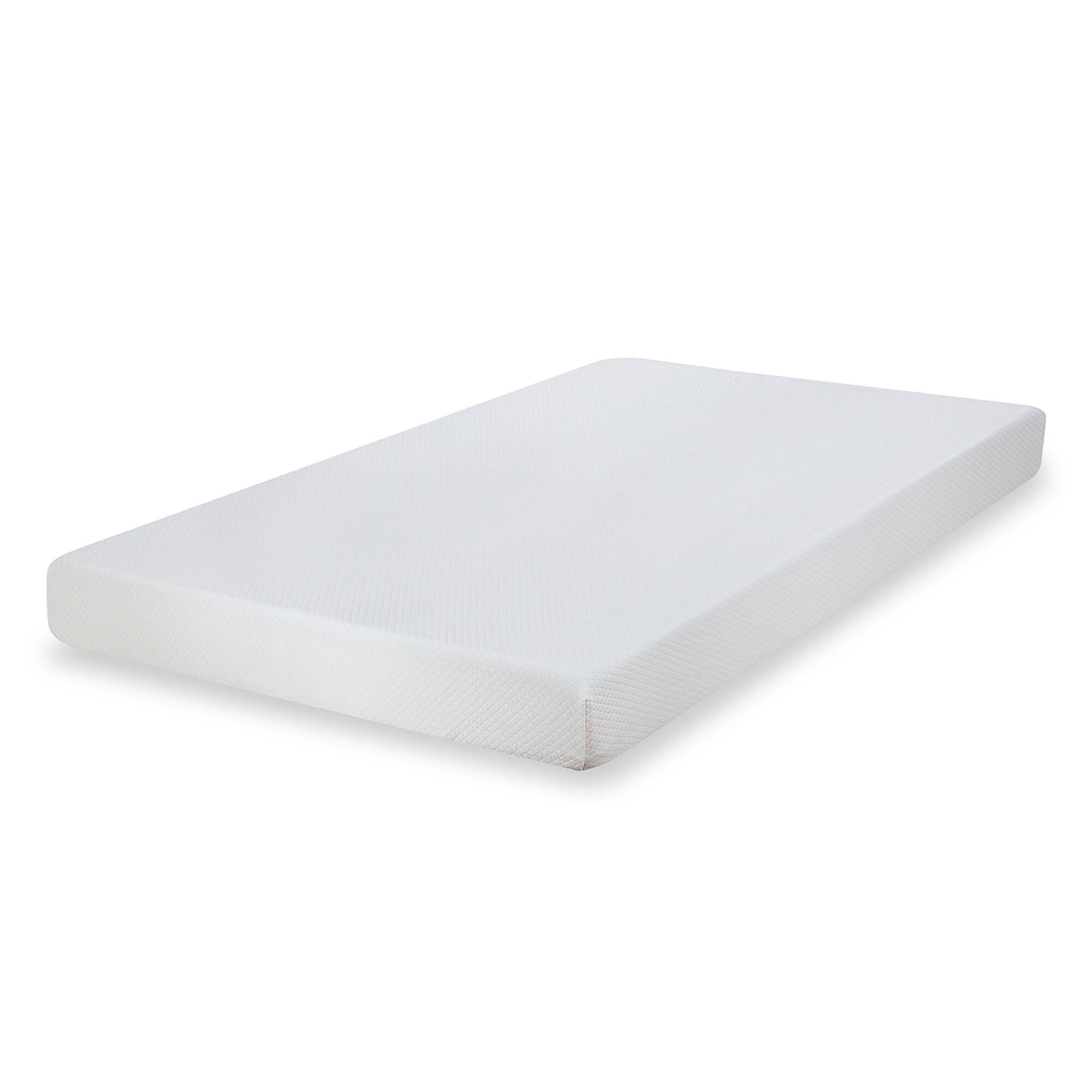 Left. Vaczon - 6 Inch Twin Gel Memory Foam Pressure-Relief Mattress Breathable Polyester Cover Lightweight Roll-in-a-Box - White.