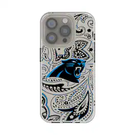 Keyscaper - NFL - Carolina Panthers iPhone Clear Paisley Design Case - 15 - Multicolor