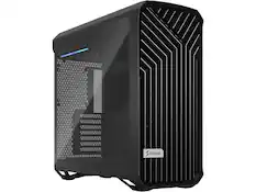 Front. Fractal Design - Fractal Design Torrent Black E-ATX Tempered Glass Window High-Airflow Mid Tower Computer Case - Black.