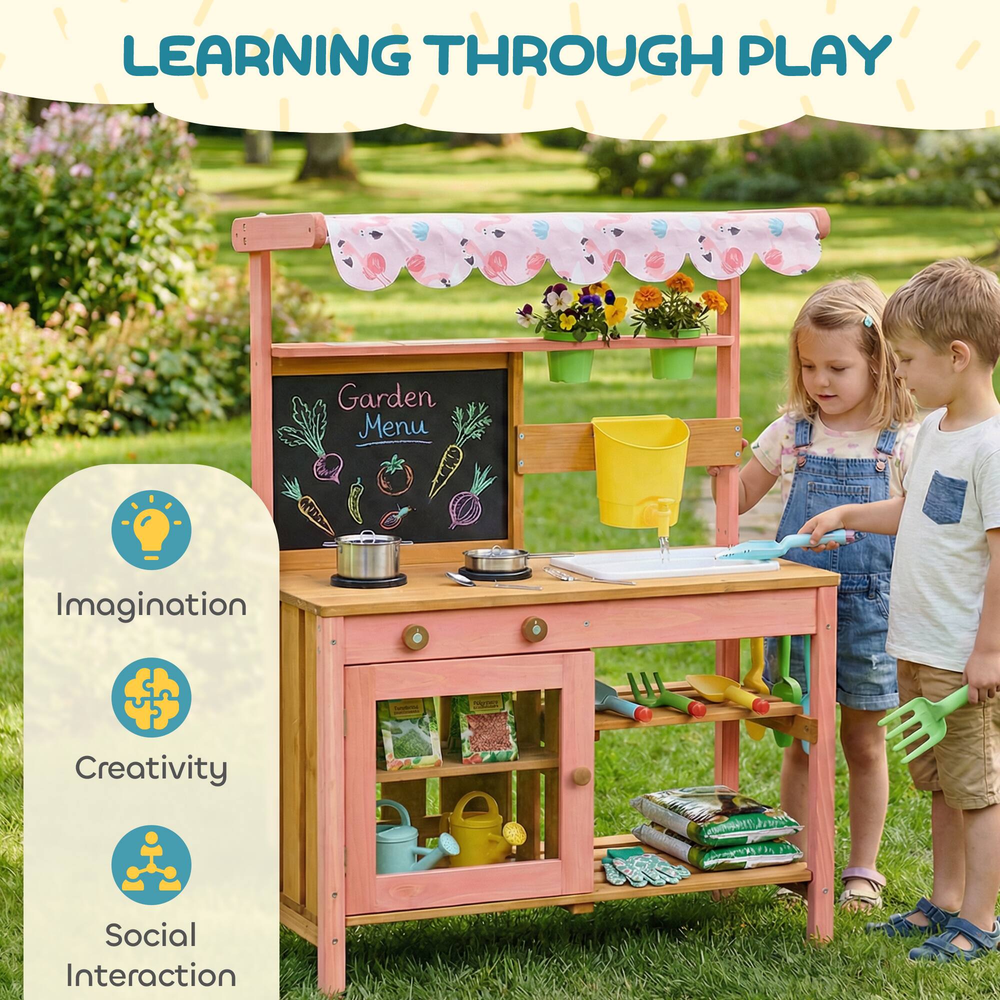 LEARNING THROUGH PLAY

Garden Menu

- Imagination
- Creativity
- Social Interaction