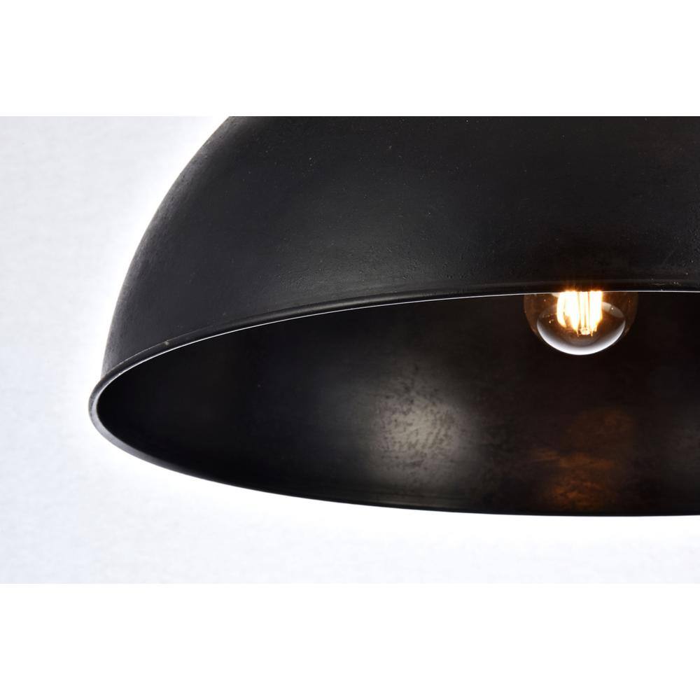 Alt View 1. Living District - Merce Collection Pendant D20 H12.75 Lt:1 Vintage Black Finish - Vintage Black.