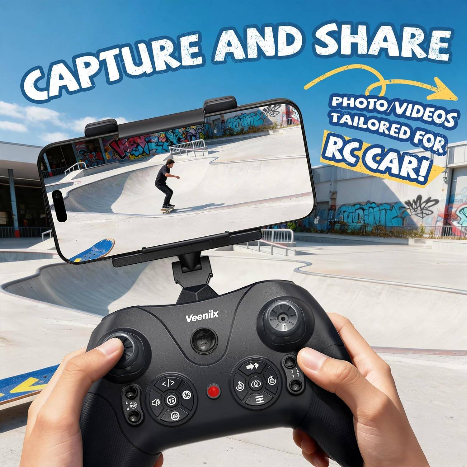 Capture and share photo/videos tailored for RC car! Veeniix