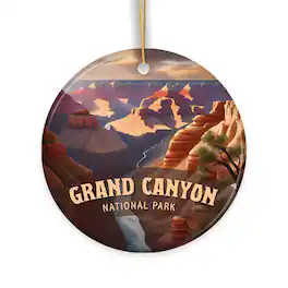 OrnamentallyYou - Grand Canyon National Park Retro Ornament Arizona Tourist Attraction Souvenir and Gift - Multi-colored