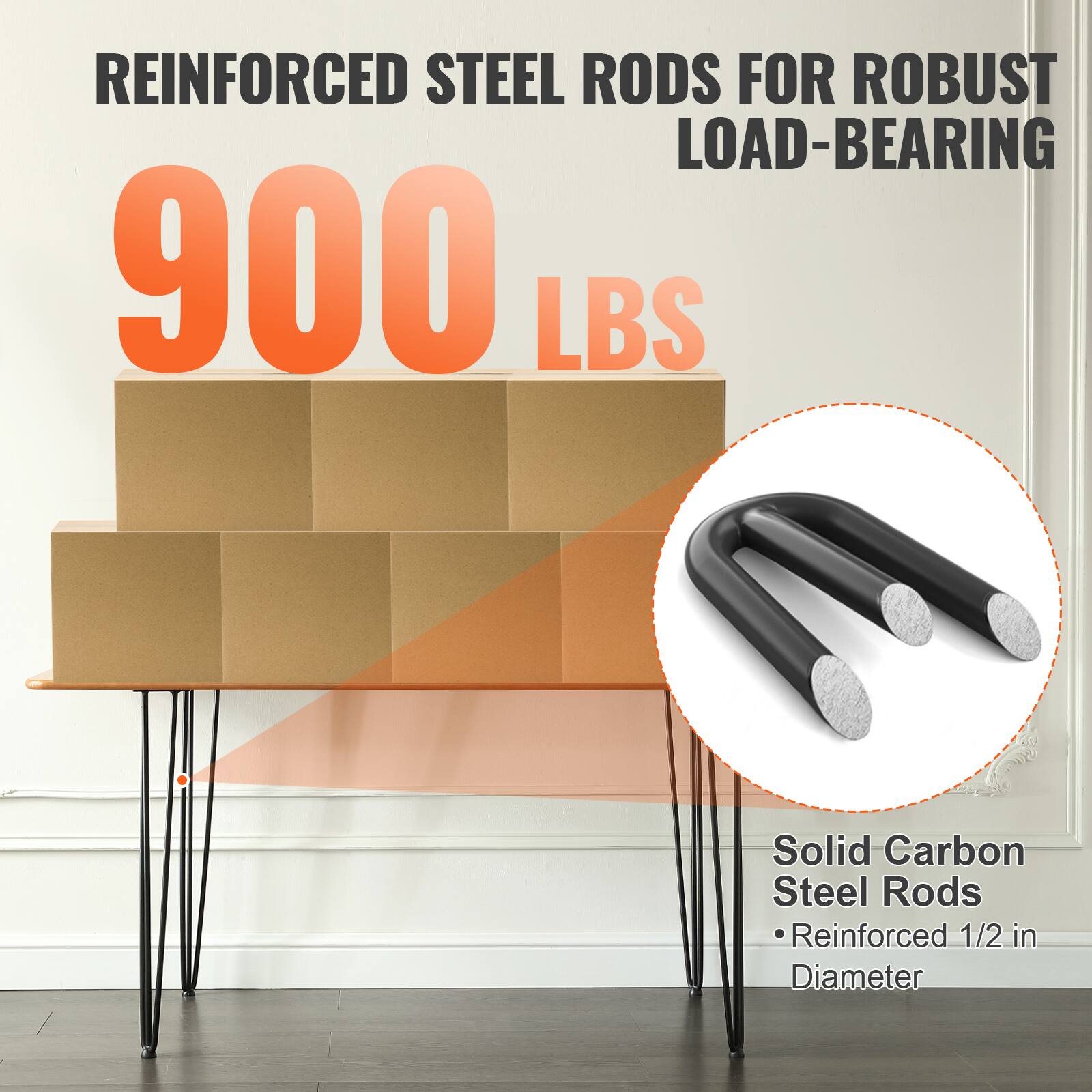 REINFORCED STEEL RODS FOR ROBUST LOAD-BEARING

Solid Carbon Steel Rods
Reinforced 1/2 in Diameter
900 LBS