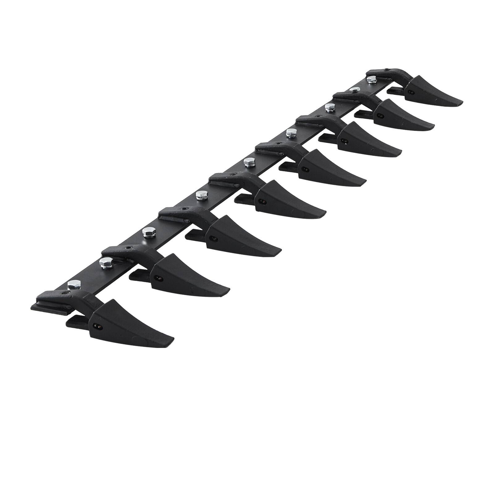 Alt View 5. VEVOR - Bucket Tooth Bar,66'', Heavy Duty Tractor Bucket 8 Teeth Bar for Loader Tractor Skidsteer, 4560lbs Load-Bearing Capacity - Black.