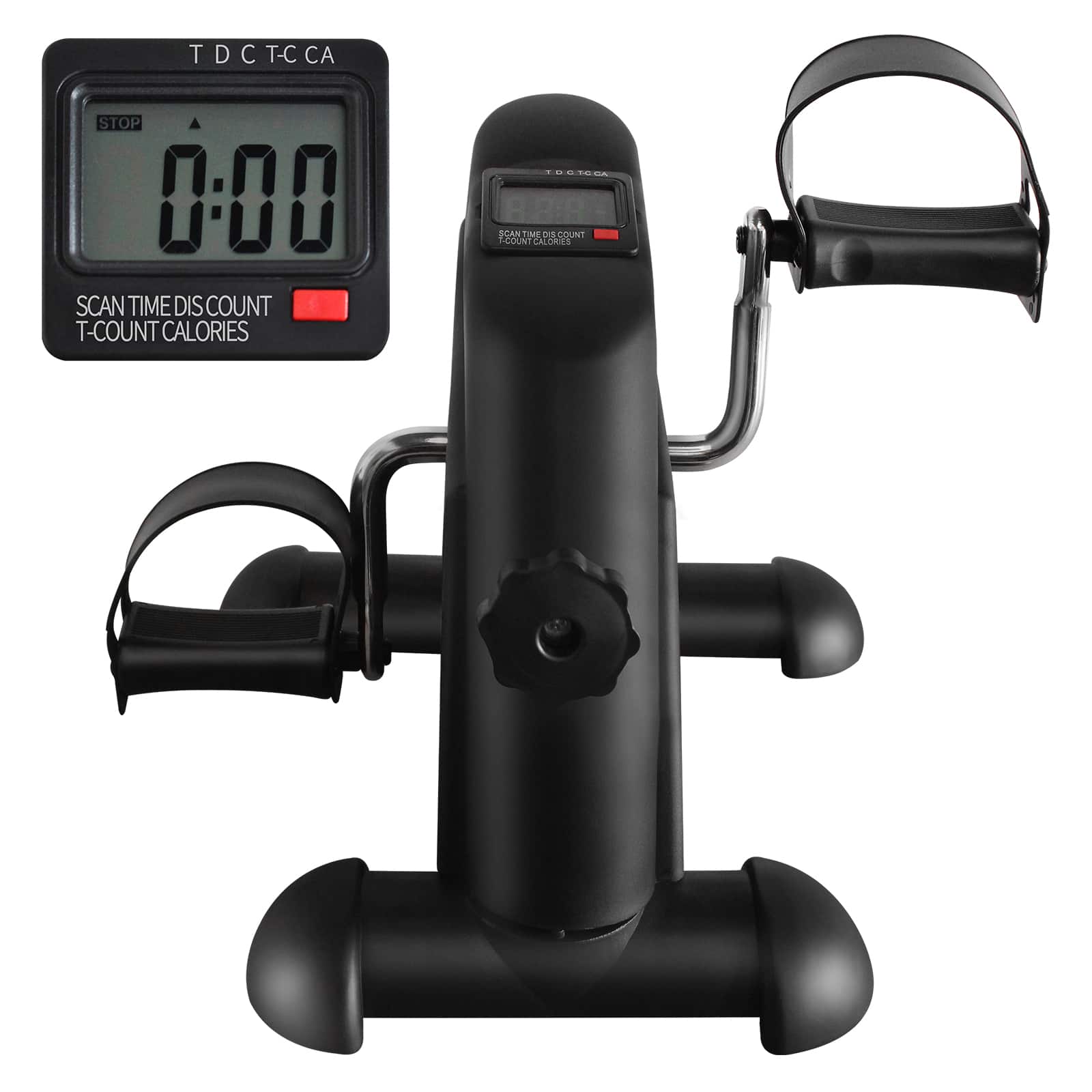 Tiramisubest - Compact Home Rehabilitation Exercise Bike with LED Display, 120KG Capacity - Black