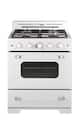 Unique Appliances - 30 in. Wide 4 burner Classic Retro 3.9 Cu. Ft. Freestanding Gas Convection Range - Marshmallow White
