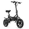 Front. DYU - 14" Folding Electric Bike with 36V 280.8WH Battery,15.5MPH - Black.