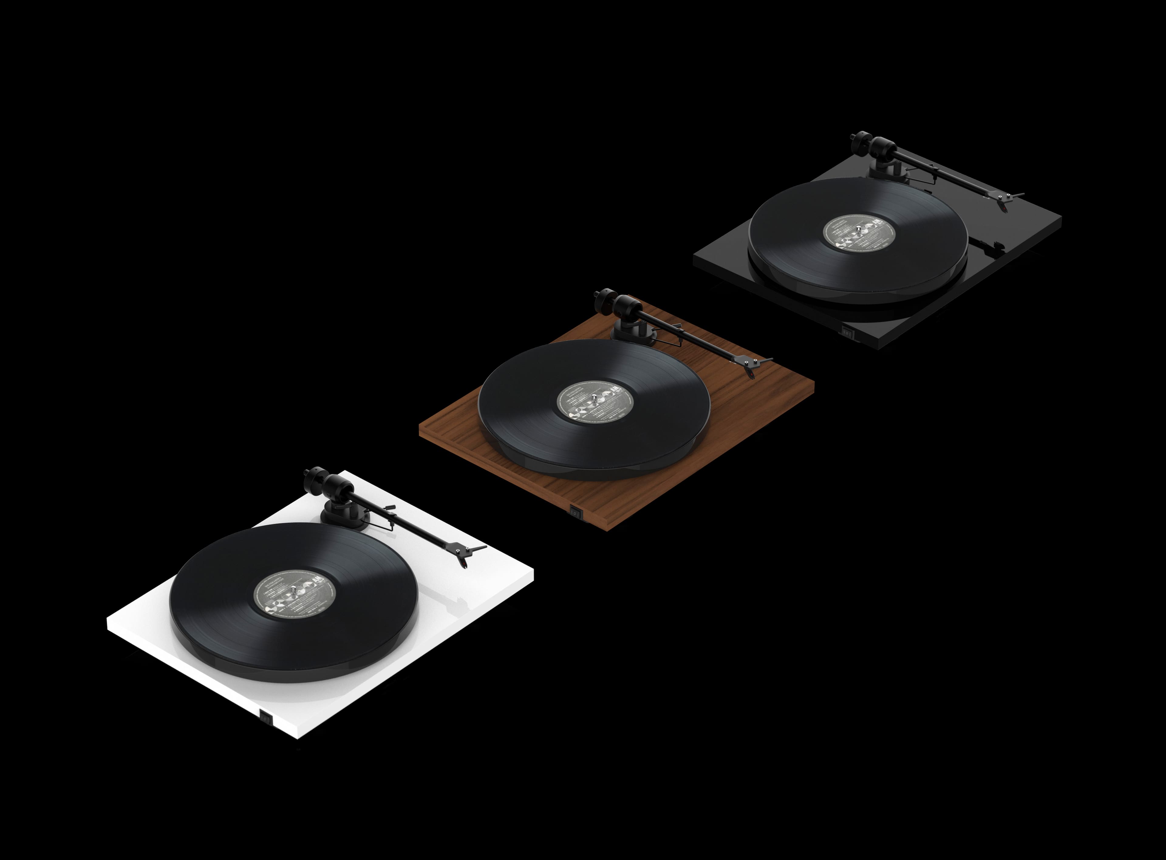 Alt View 12. Pro-Ject - E1 Record Player - Gloss Black.