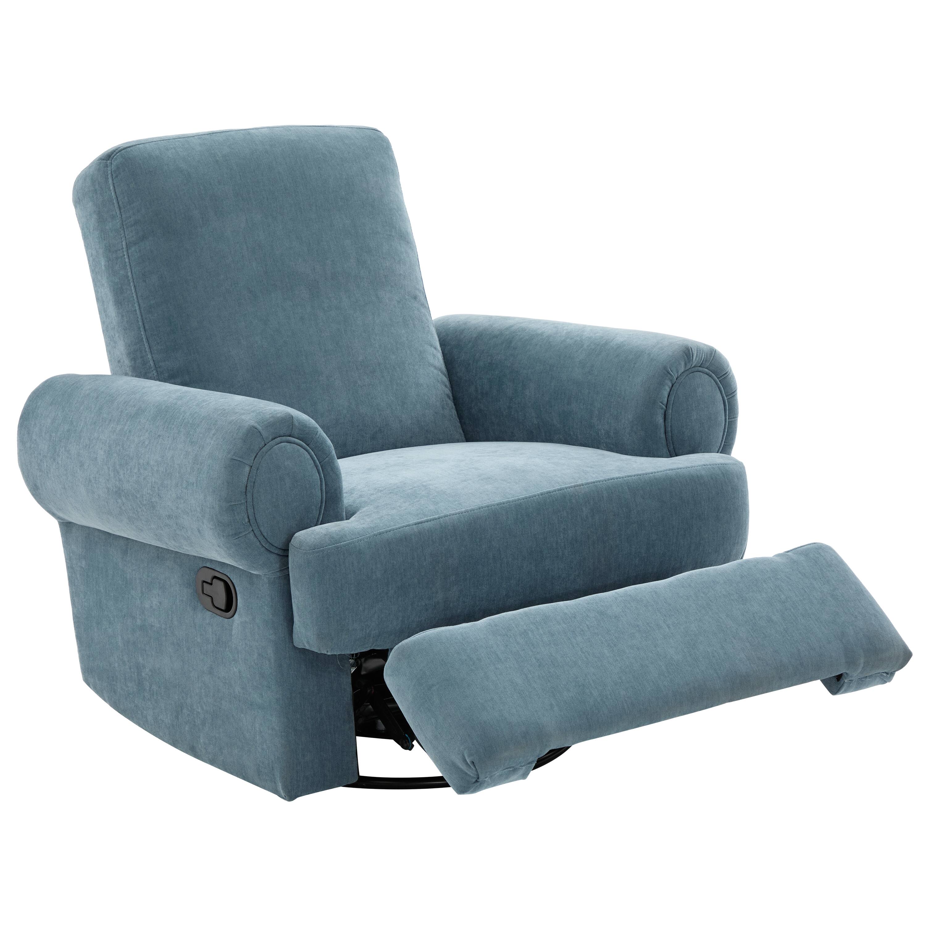 Alt View 4. TinyHomie - Manual Recliner Sofa Swivel Recliner Rocker Chair with Adjustable Backrest for Living Room Bedroom - Blue.