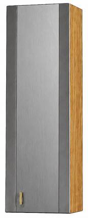 Front. AGA - AGA 12W x 36H x 13D Upper Cabinet - RH - Oak - Stainless Steel - Stainless Steel.