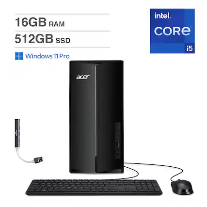 16GB RAM
512GB SSD
Windows 11 Pro
Intel Core i5
Acer
