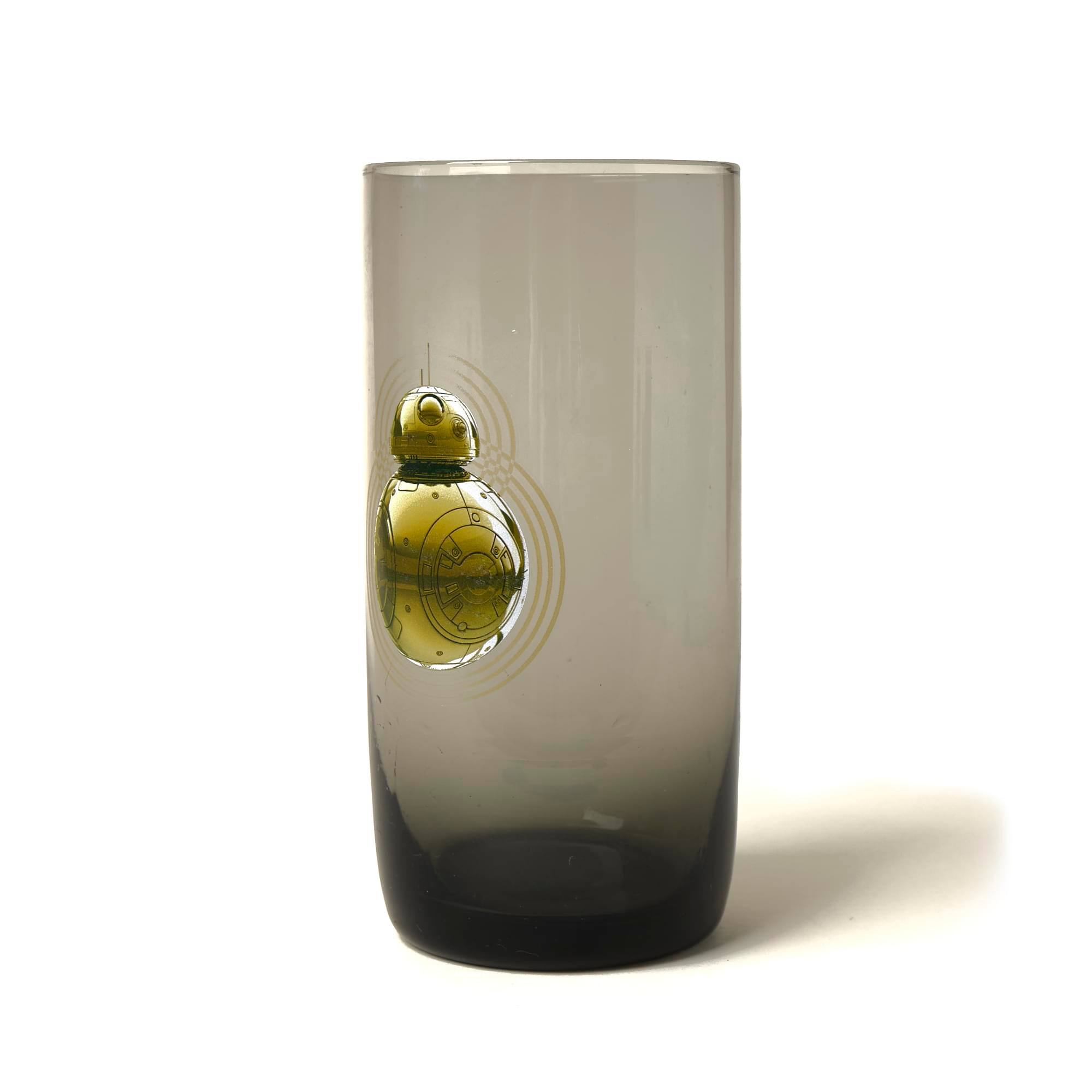 Alt View 1. Star Wars - Star Wars: The Force Awakens 20oz Black Glass Tumbler - BB-8 - Black.