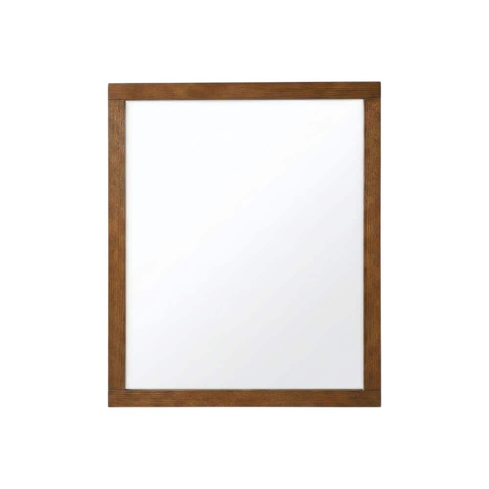 Photos - Mirror Elegant Kitchen and Bath - Noah Wooden Rectangle 30 x 36 - Brandy Walnut