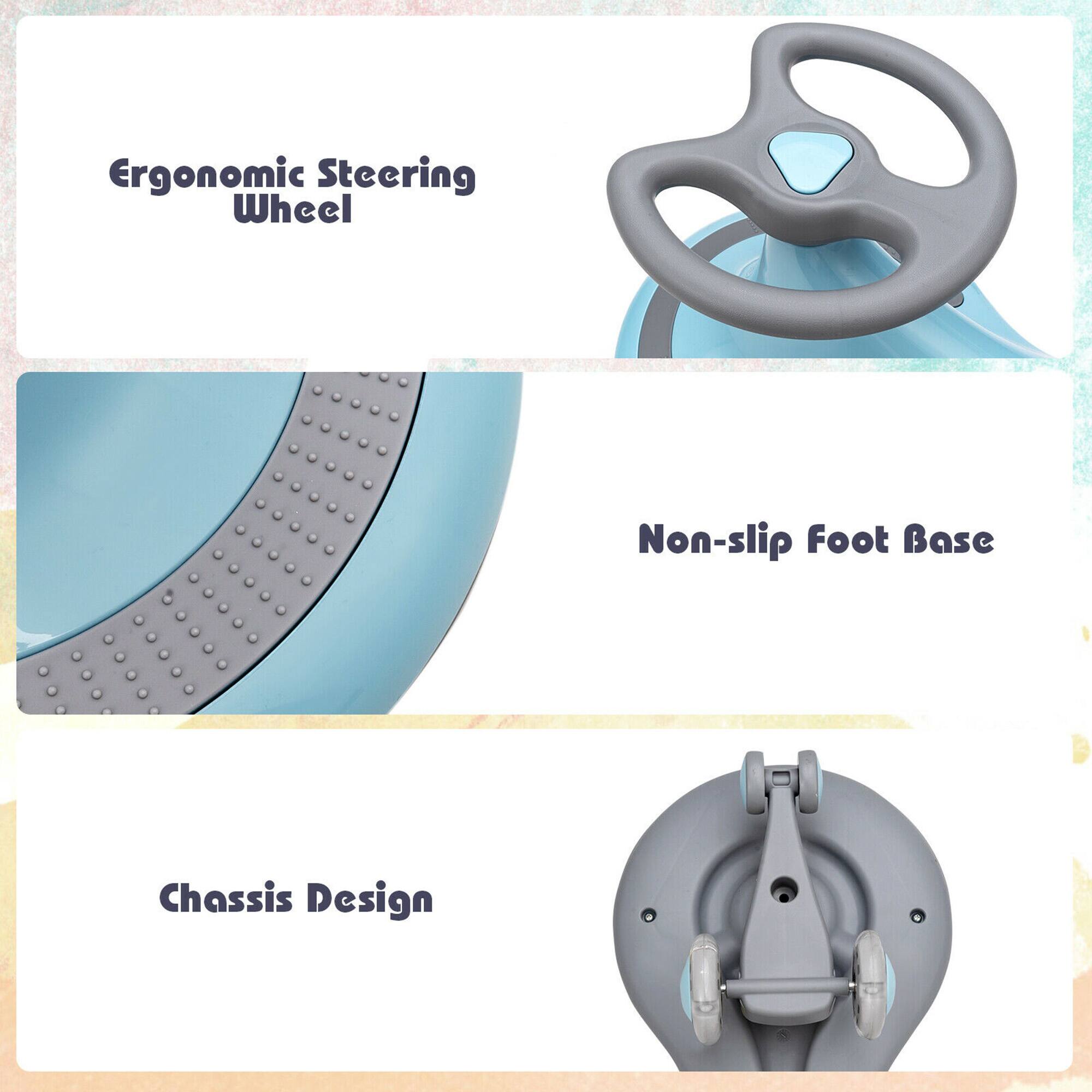 Ergonomic Steering Wheel

Non-slip Foot Base

Chassis Design