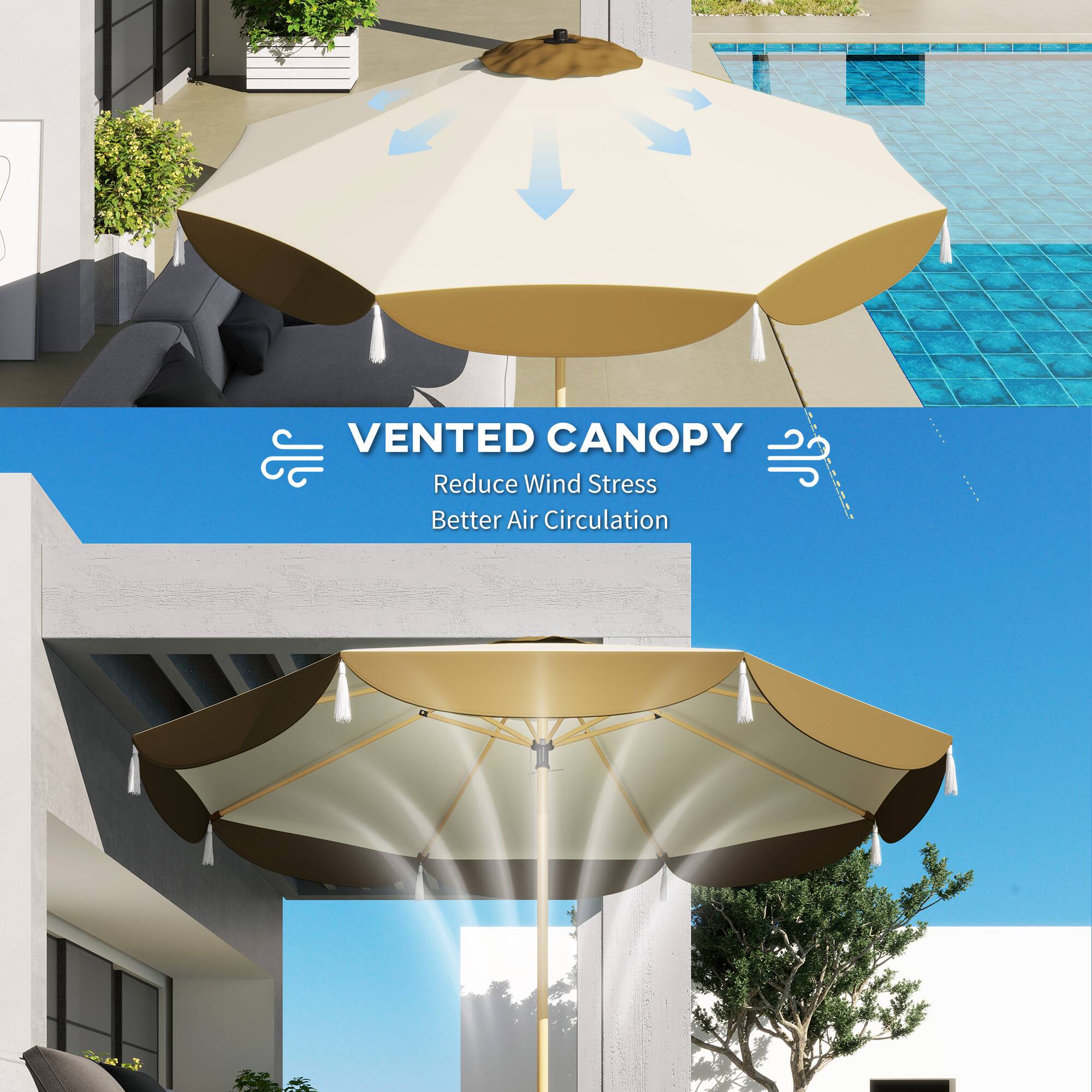 VENTED CANOPY
Reduce Wind Stress
Better Air Circulation